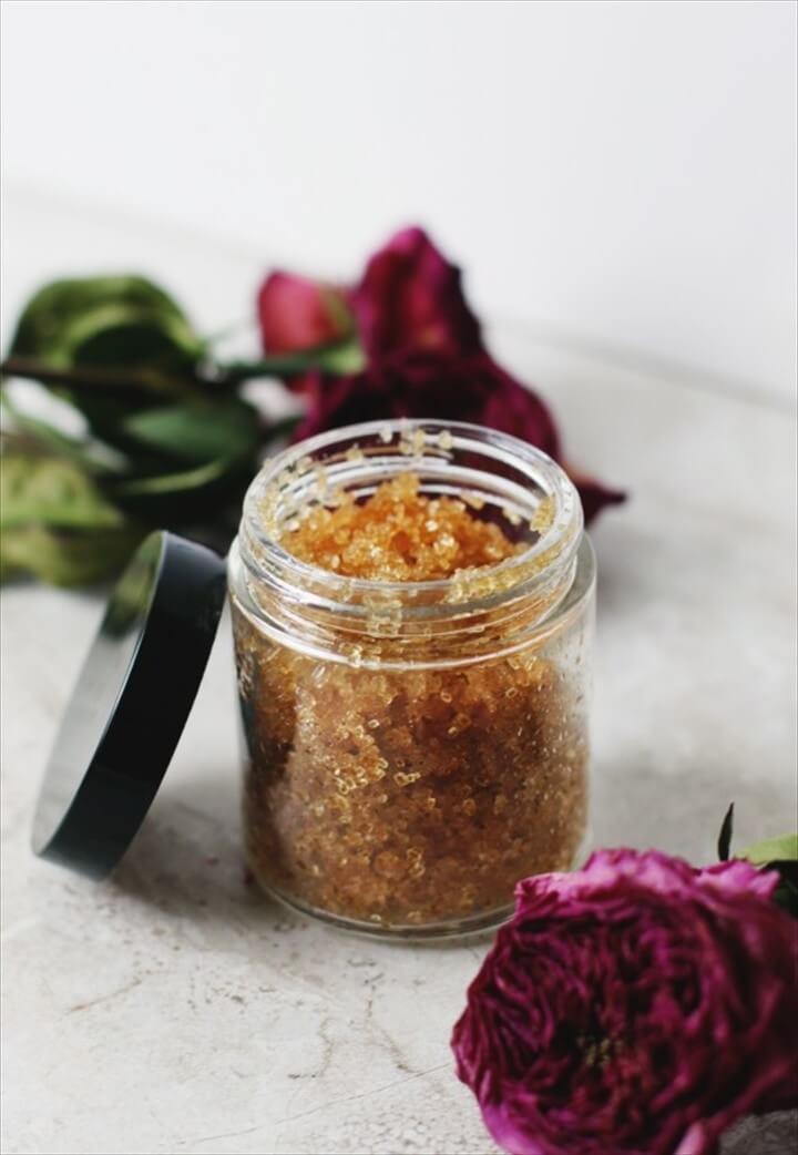 DIY Honey Rose Lip Scrub With All Natural Ingredients