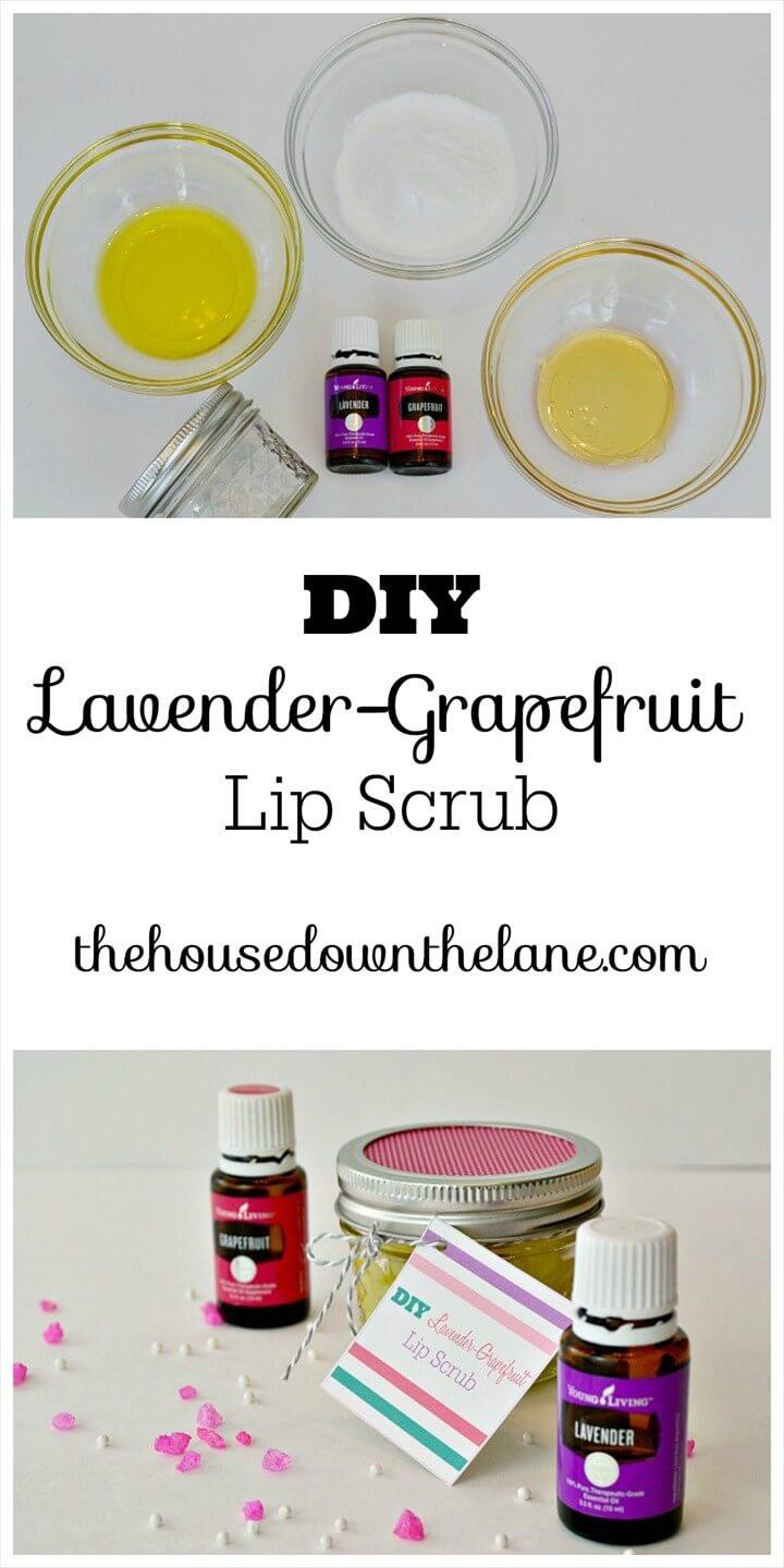 DIY Lavender Grapefruit Lip Scrub