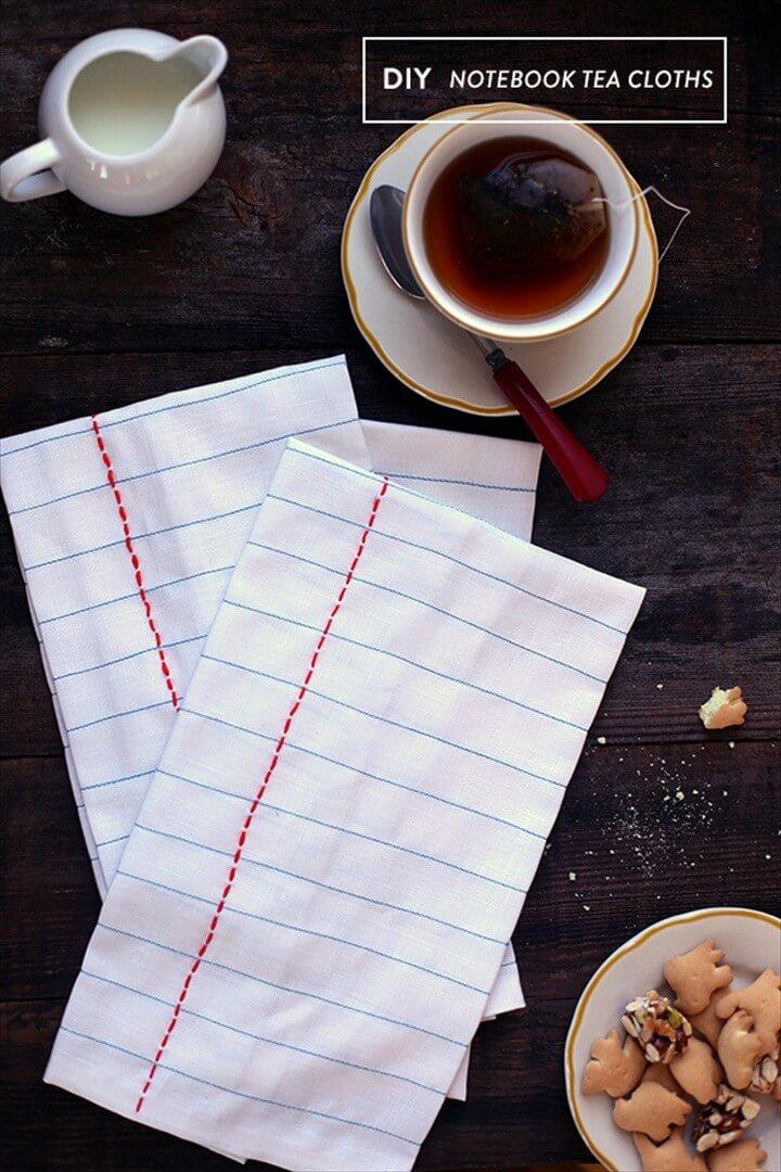 DIY Notebook Tea Cloths
