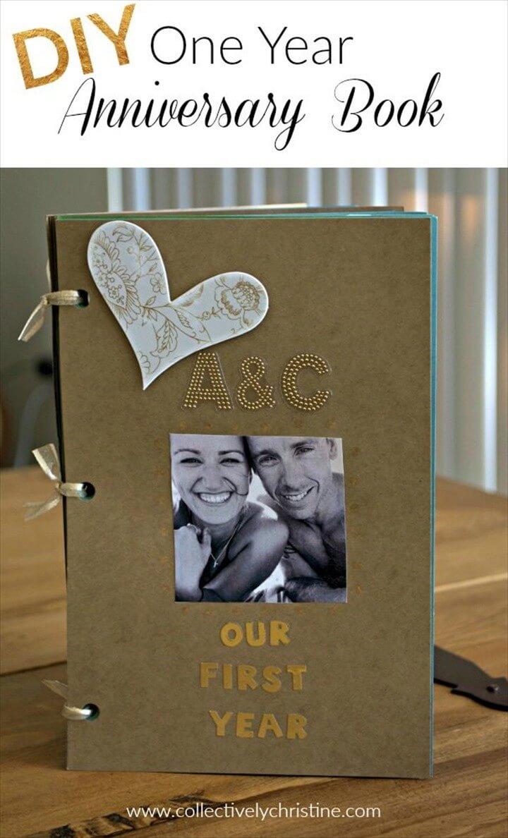 DIY One Year Anniversary Scrapbook