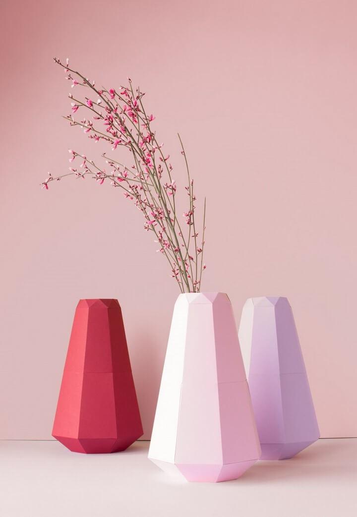 DIY Paper Flower Vases
