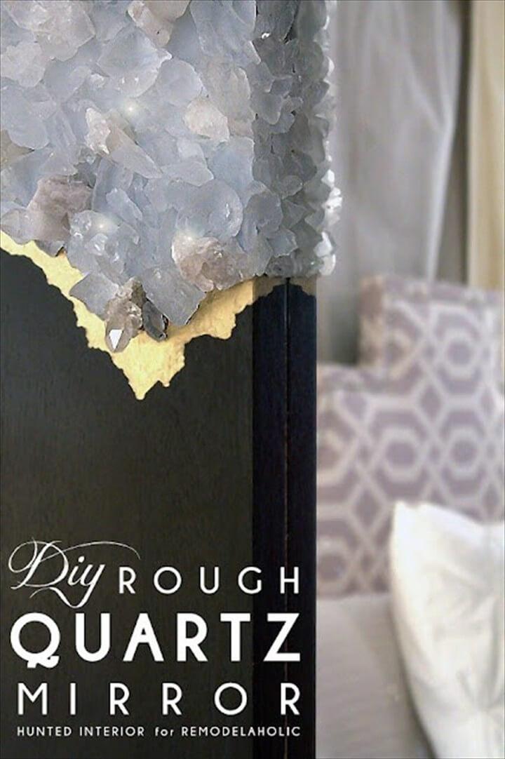 DIY Rough Quartz Mirror Frame Tutorial