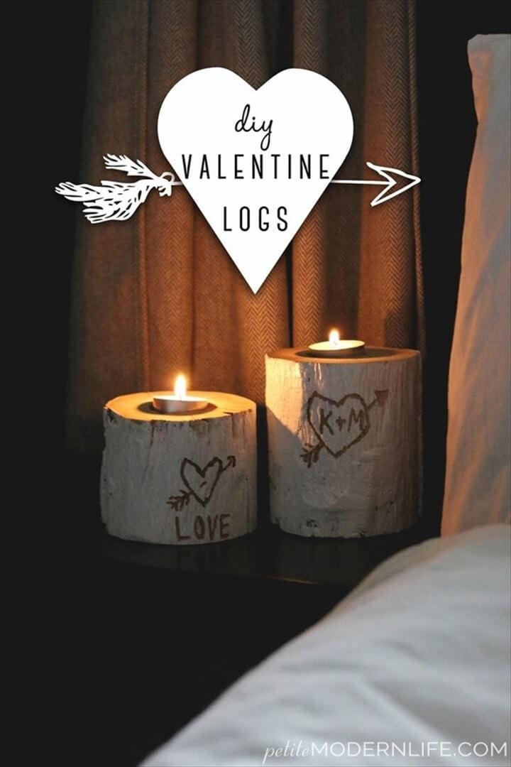 DIY Valentine Logs