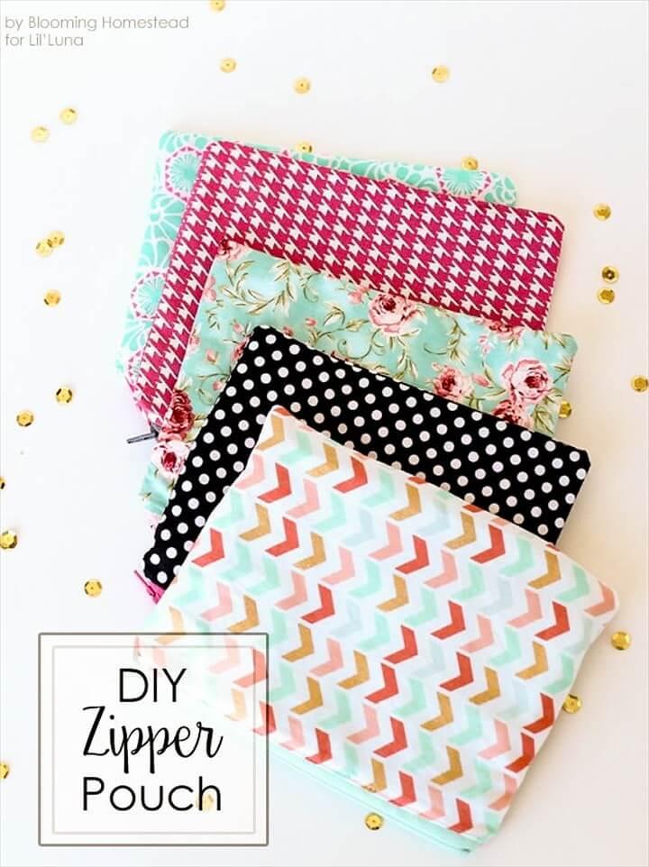 DIY Zipper Pouches