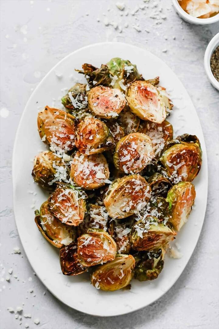 Garlic Parmesan Roasted Brussel Sprouts