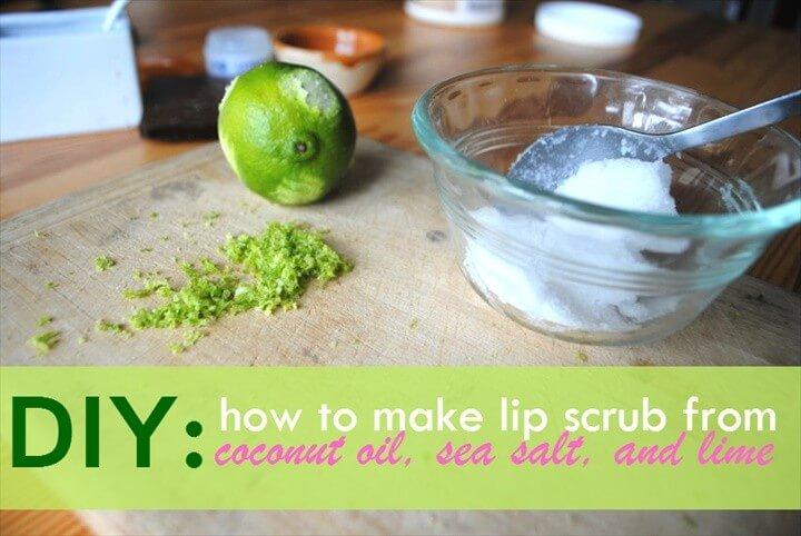 Make a Summery Coconut Sea Salt Lip Scrub