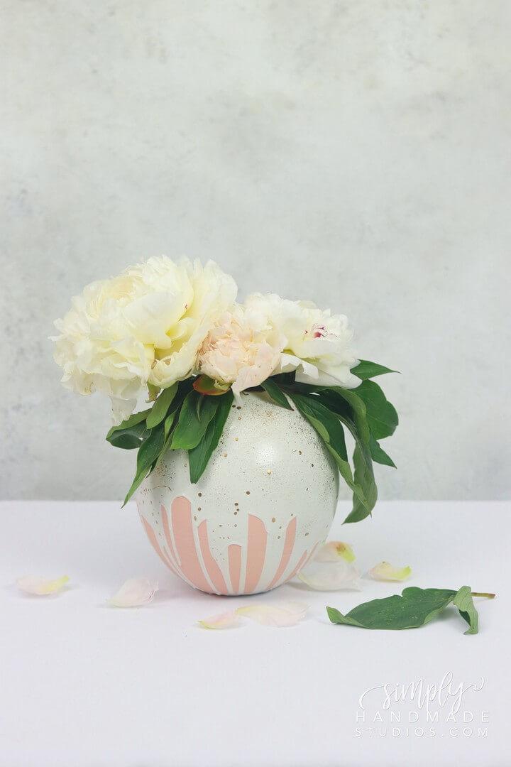 Plaster Flower Vase DIY