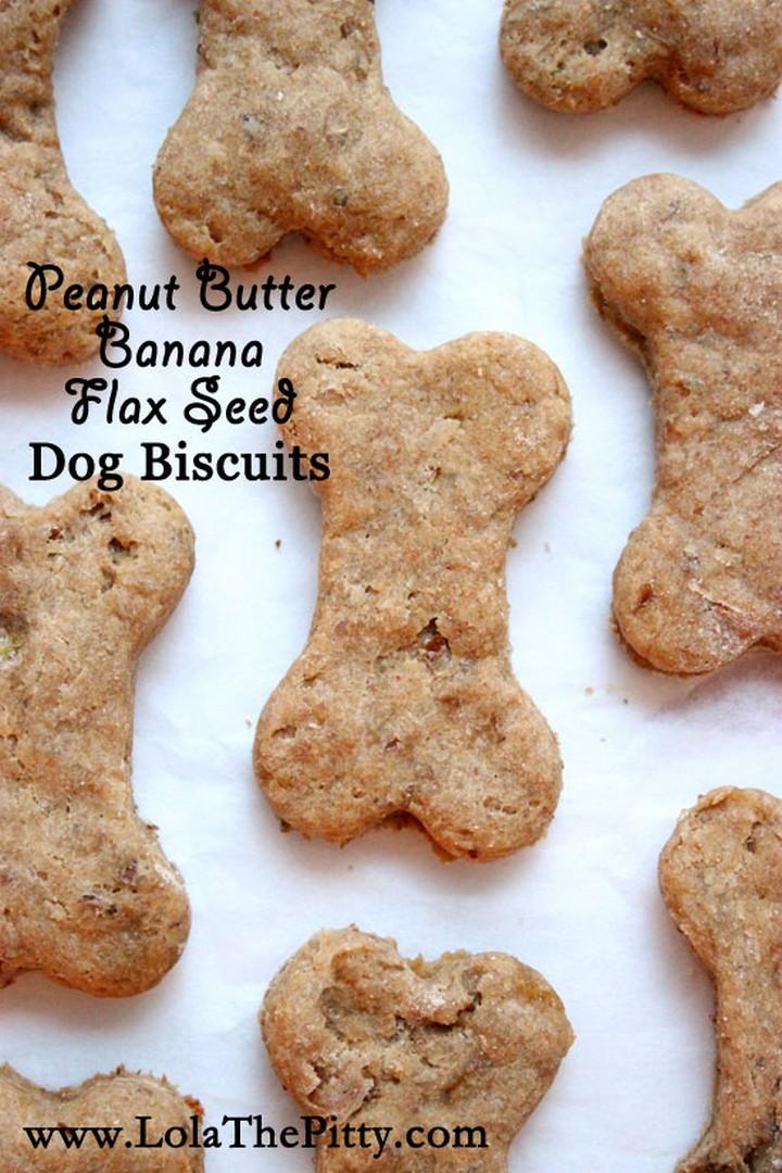 Small batch Peanut Butter Banana Flax Seed Dog Biscuits