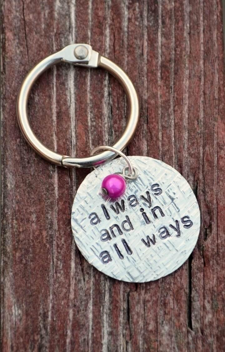 Stamped Textured Keychain