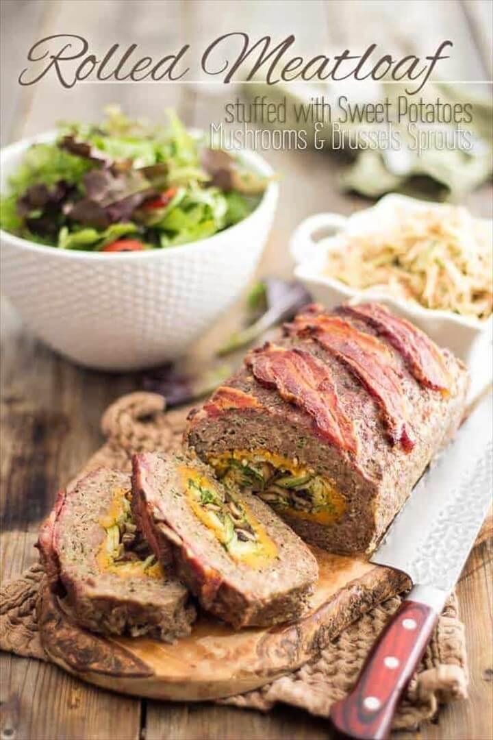 Stuffed With Sweet Potatoes Mushrooms And Brussels Sprouts