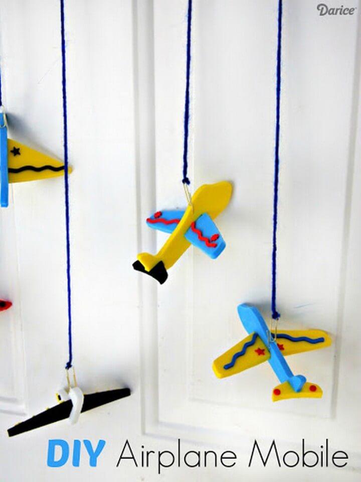 Airplane DIY Craft Mobile for Kids DIY