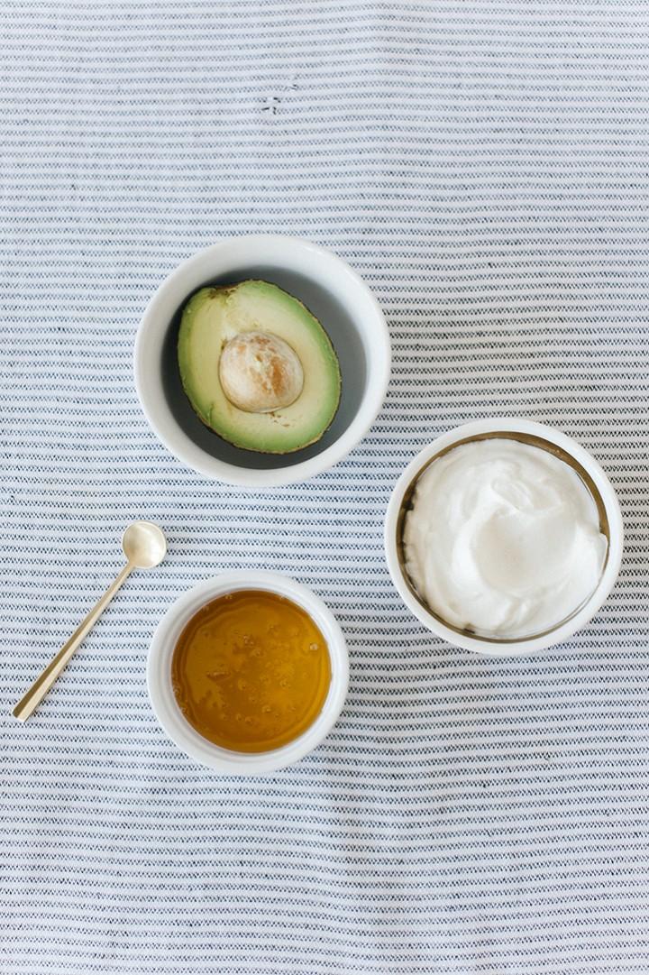 At Home Avocado Honey Yogurt Face Mask