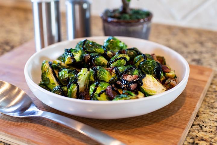 Bacon Balsamic Brussel Sprouts