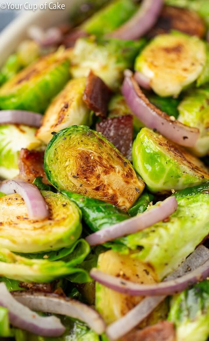 Bacon Garlic Brussels Sprouts