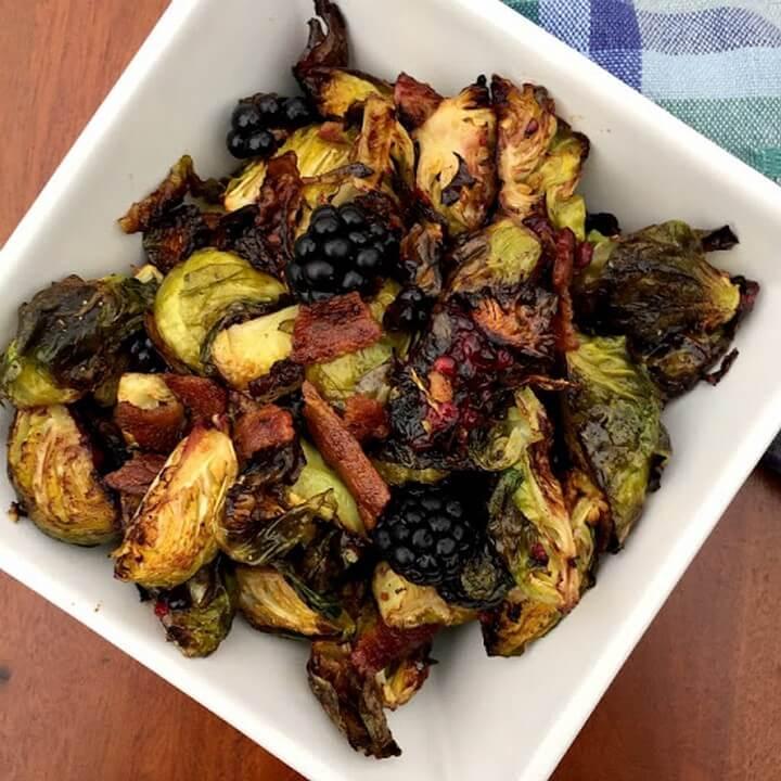 Blackberry Bacon Brussels Sprouts