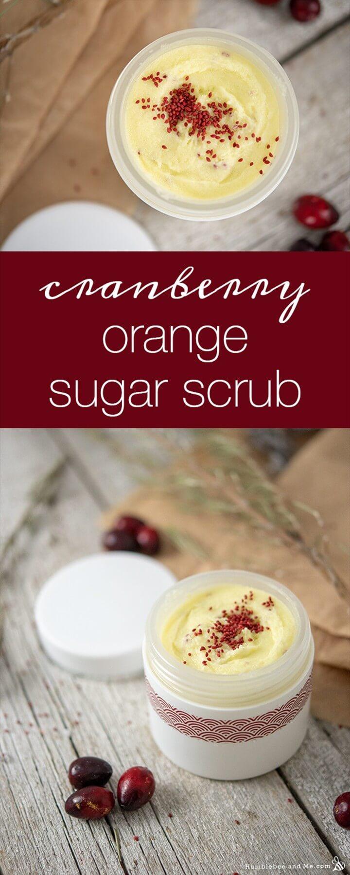 Cranberry Orange Whipped Sugar Scrub