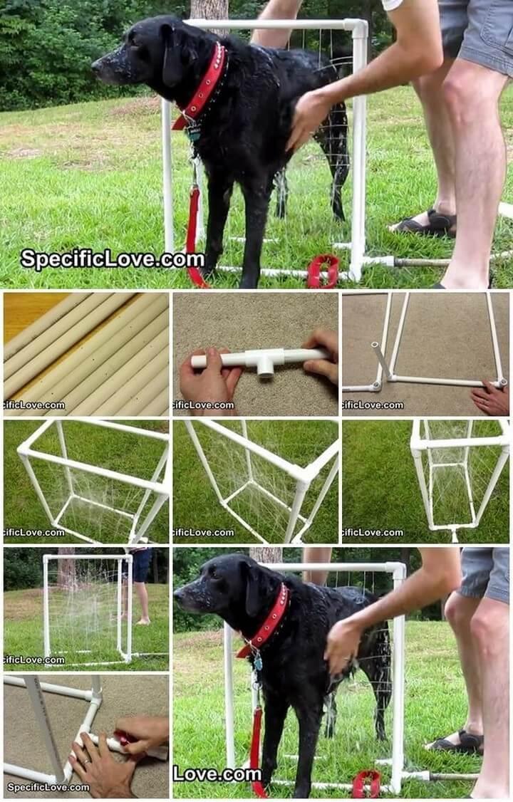DIY Custom Dog Washer Out of PVC Piping