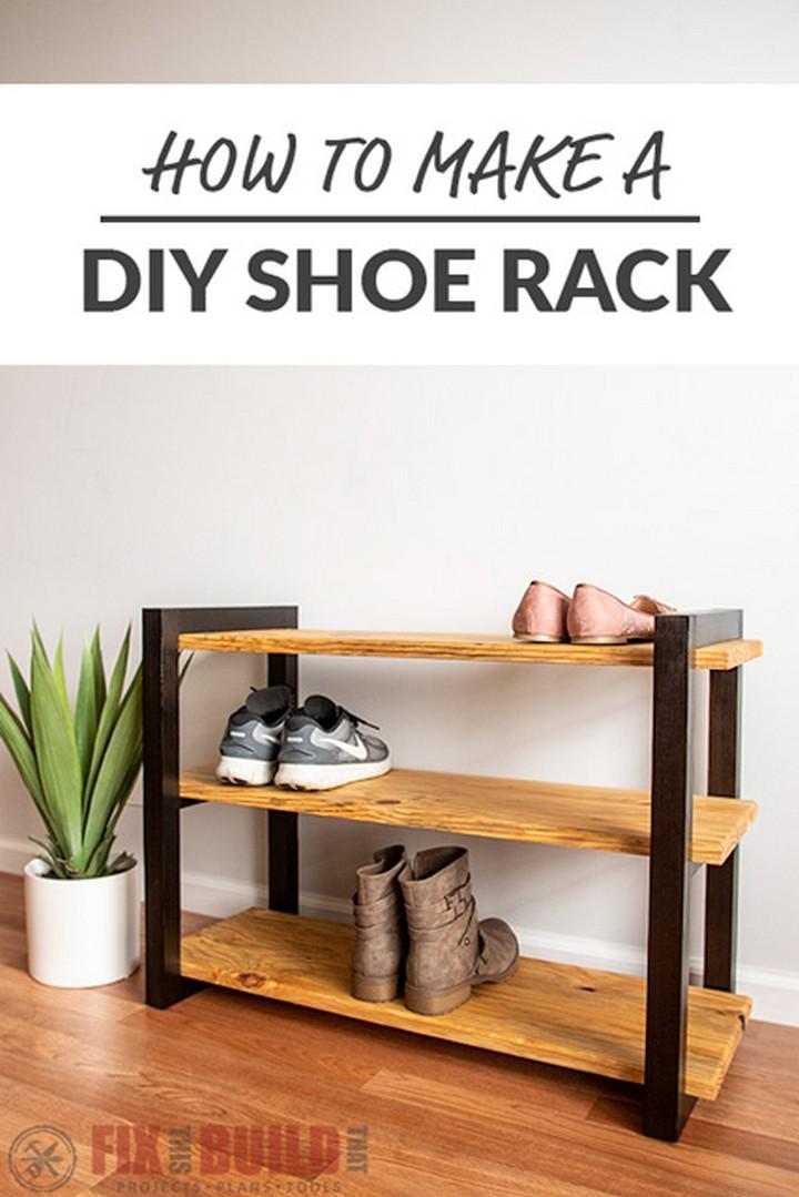 DIY Shoe Rack with a Shou Shugi Ban Finish