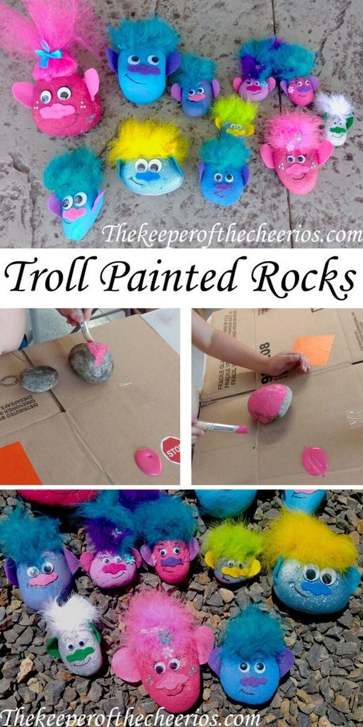 DIY Troll Painted Rocks