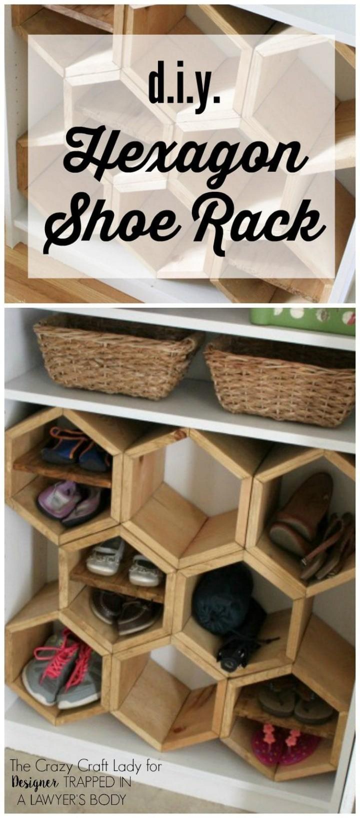 How to make Shoe Stand, Shoes rack from waste cardboard, broomstick and  brick At Home