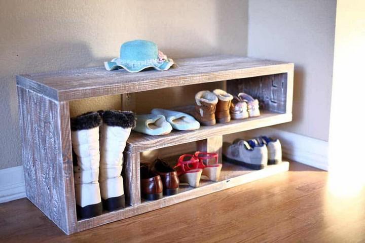 How to Build a Shoe Rack Bench for Entryway