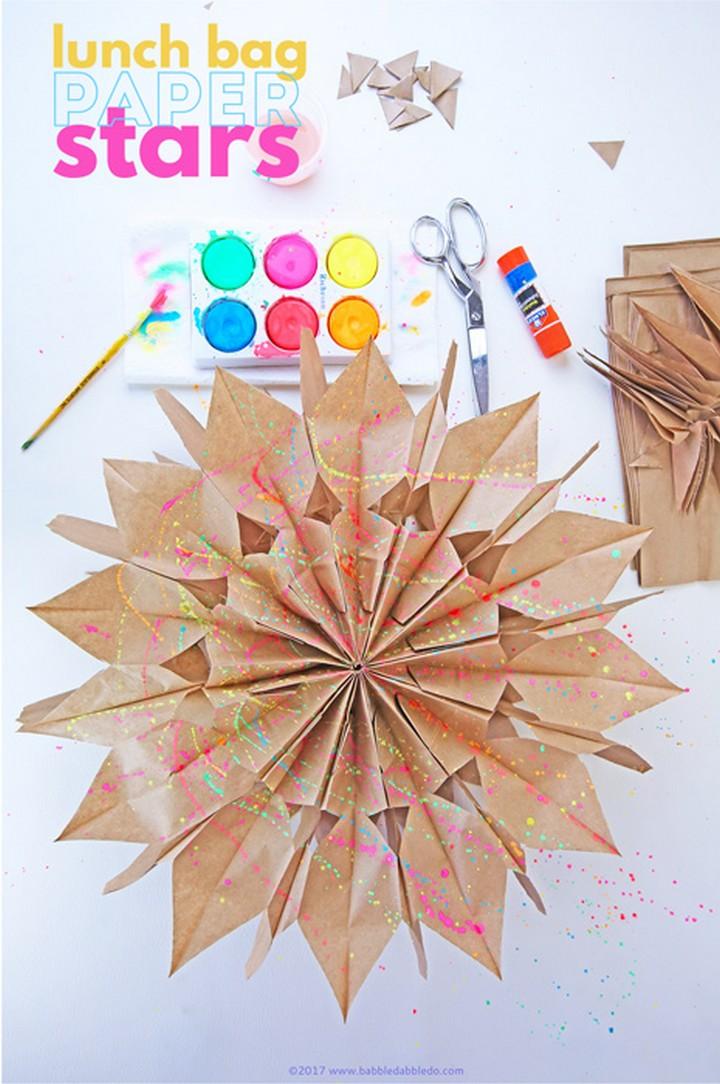 How to Make Paper Stars From Lunch Bags