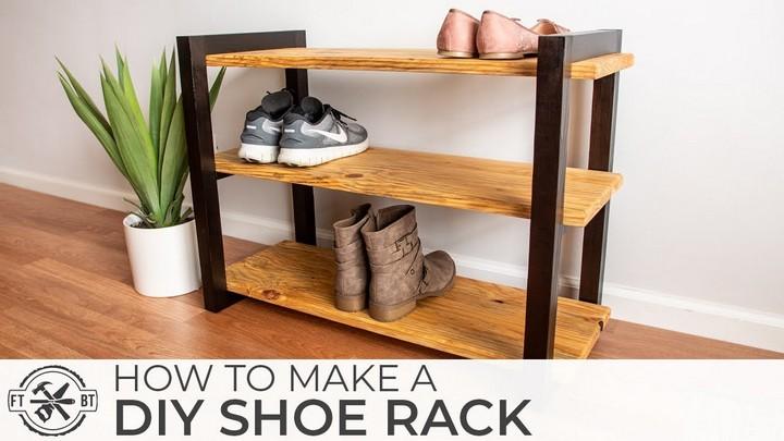 How to Make a DIY Shoe Rack with a Unique Finish