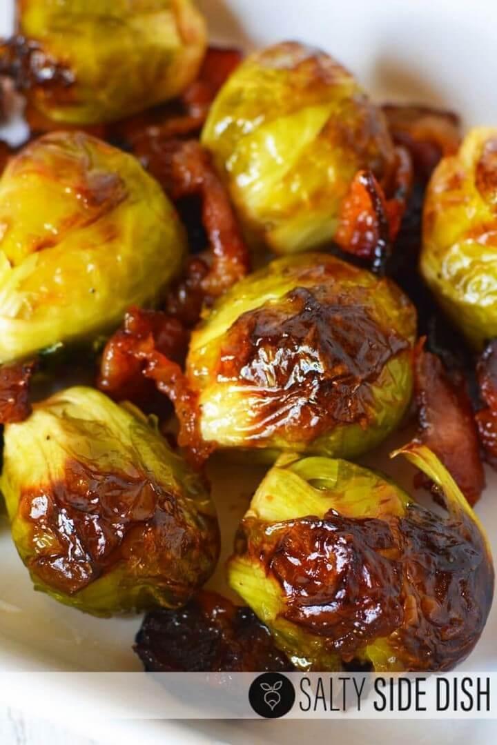 Maple Bacon Brussels Sprouts in only 15 Minutes