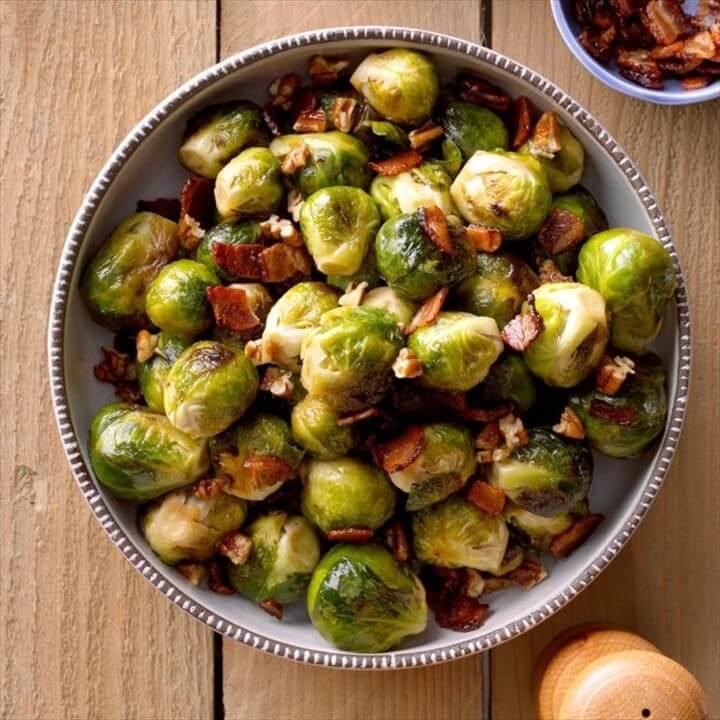 Maple Bacon Glazed Brussels Sprouts 1