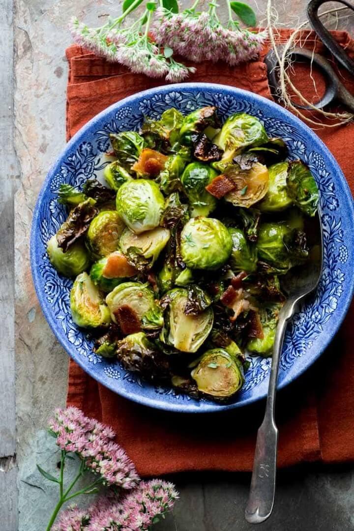 Maple Bacon Roasted Brussels Sprouts 1