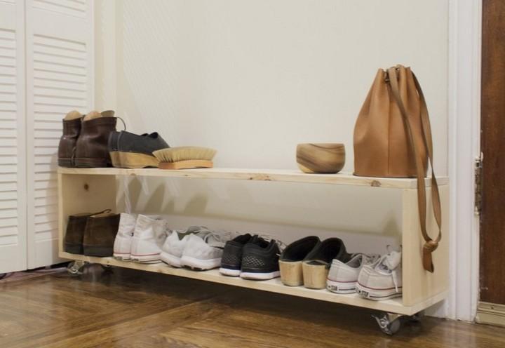 Perfect Shoe Rack for a Narrow Entryway
