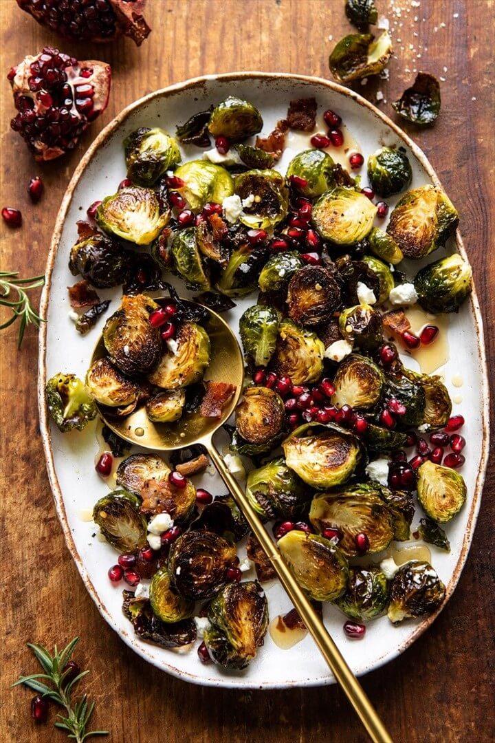 Roasted Bacon Brussels Sprouts with Salted Honey 1