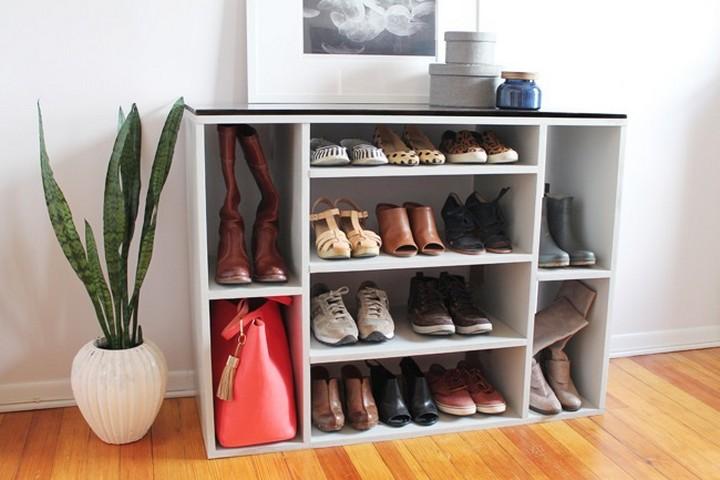 Shoe and Purse Storage of Painted Plywood