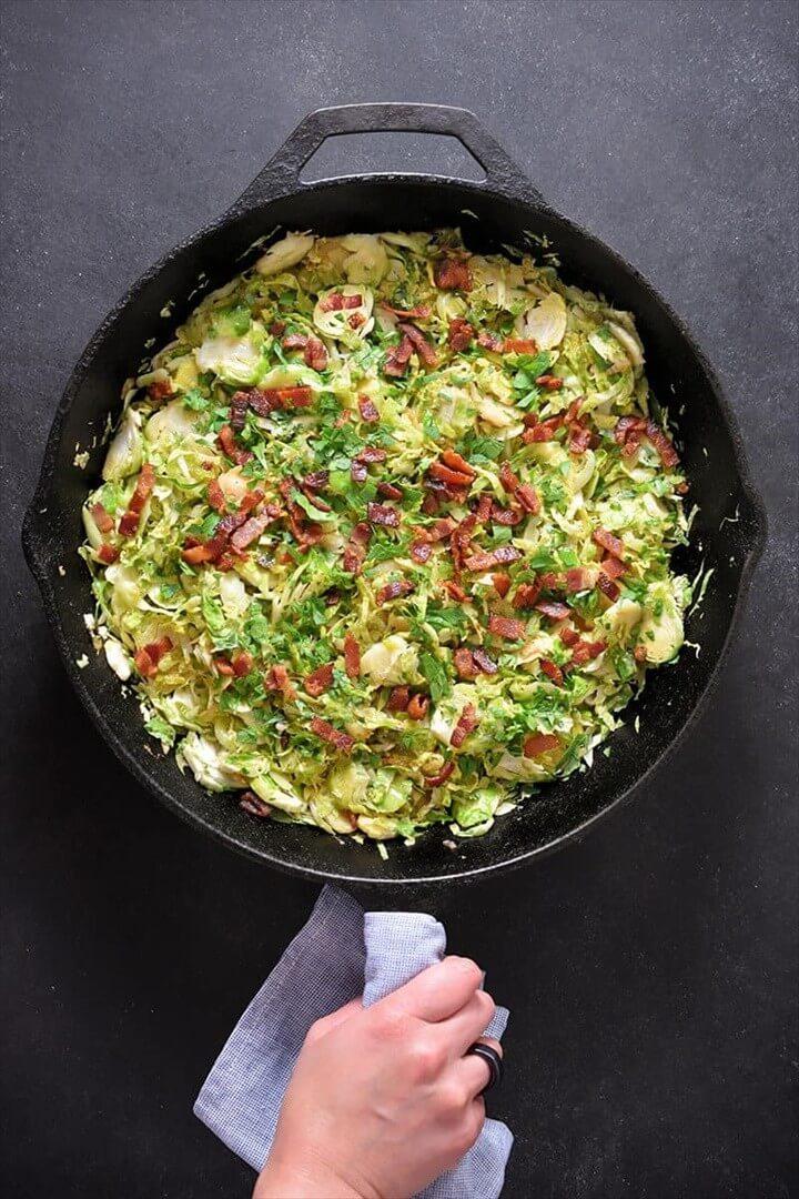 Shredded Brussels Sprouts With Bacon 1