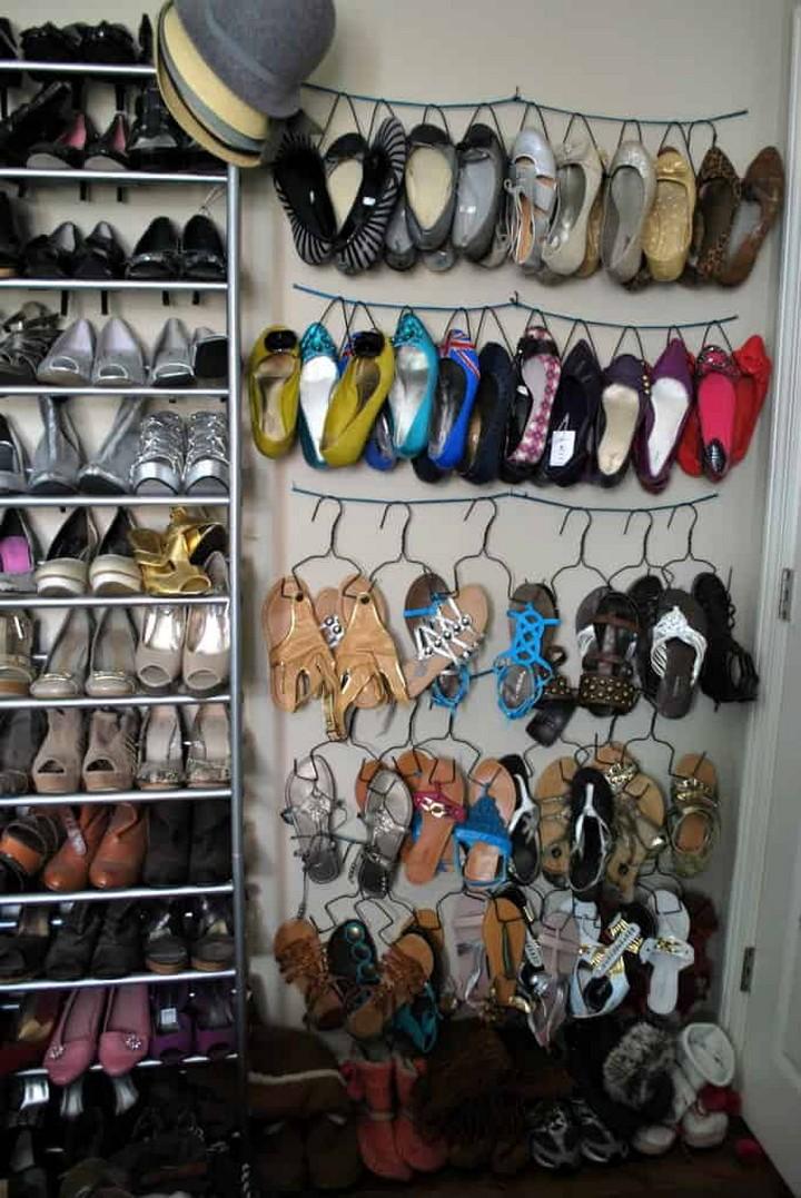 Space Saving DIY Shoe Racks