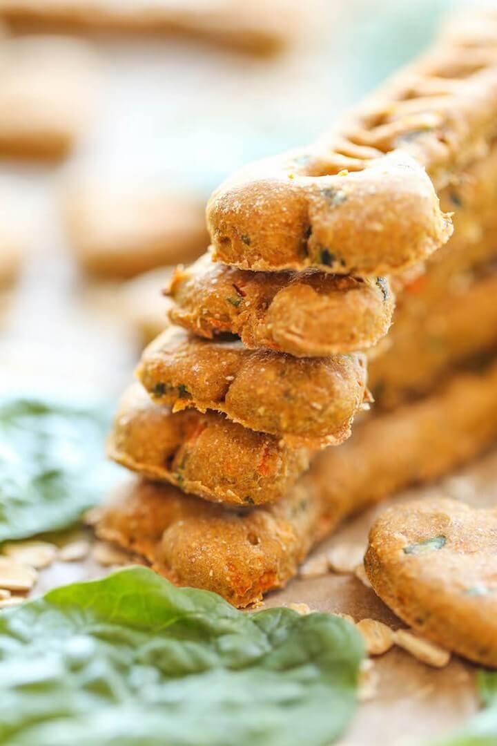 Spinach Carrot and Zucchini Dog Treats