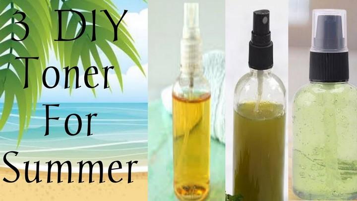 3 DIY Natural Summer Toner For Glowing Refreshed skin