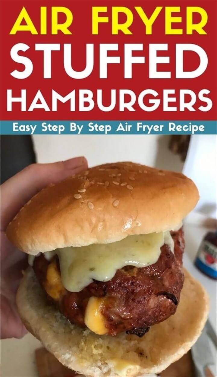Air Fryer Stuffed Hamburgers
