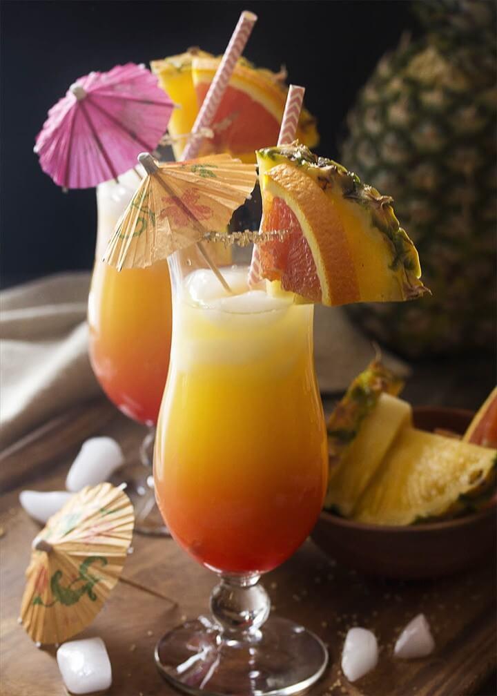 Coconut Orange And Pineapple Rum Punch