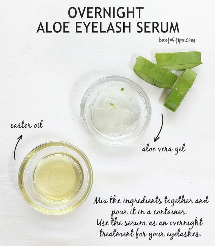 DIY Aloe Night Eyelash Serum