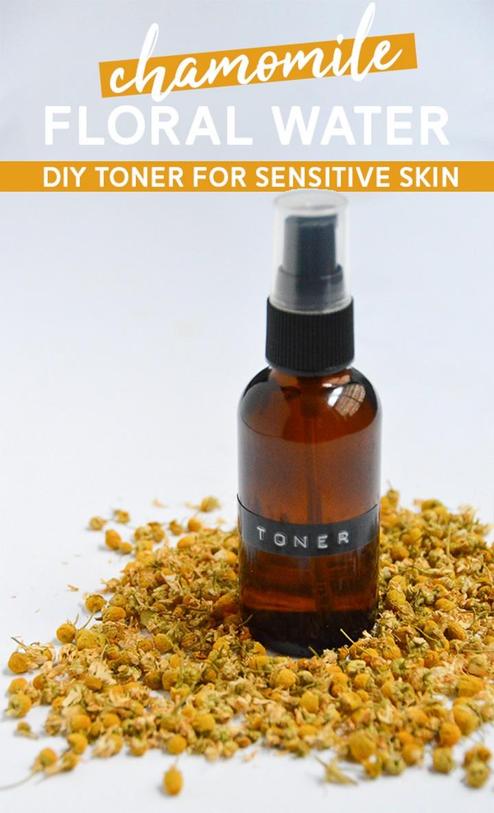 DIY Chamomile Floral Water Toner for Sensitive Skin