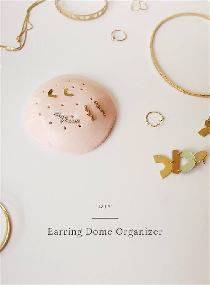 DIY Earring Dome Organizer