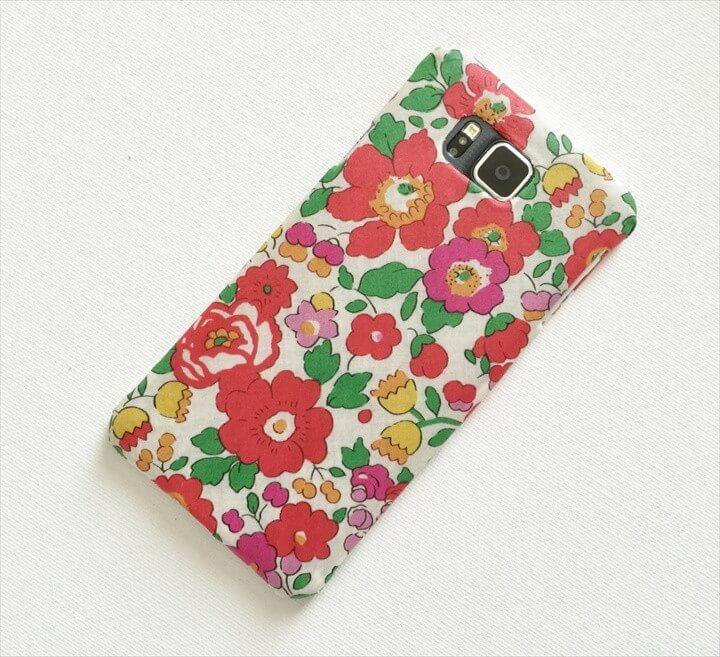 DIY Fabric Covered Phone Case