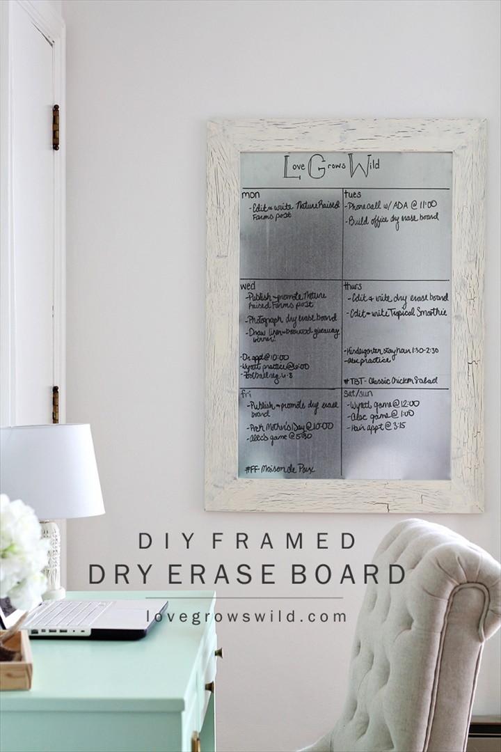 DIY Framed Dry Erase Board