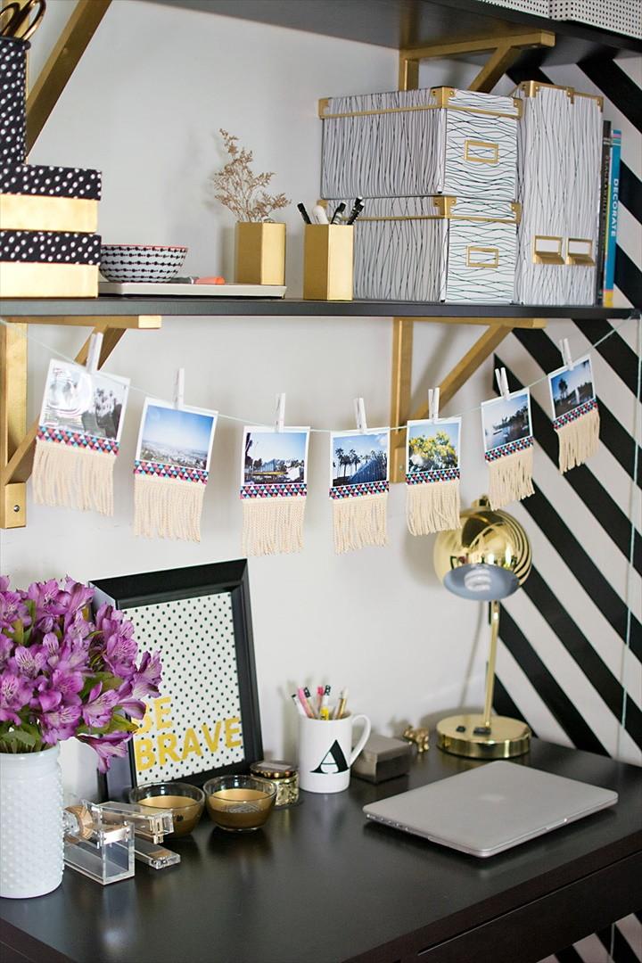 DIY Fringe Photo Garland