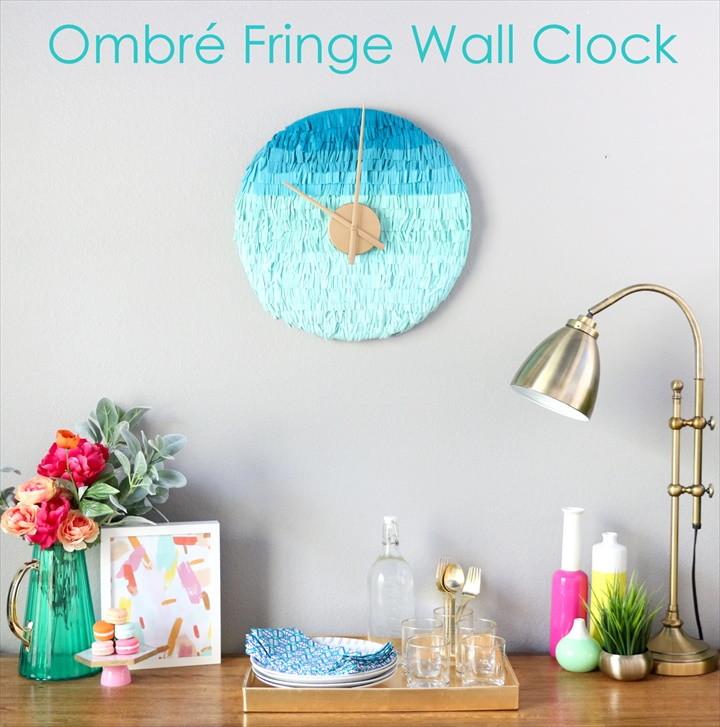 DIY It – An Ombré Fringe Wall Clock