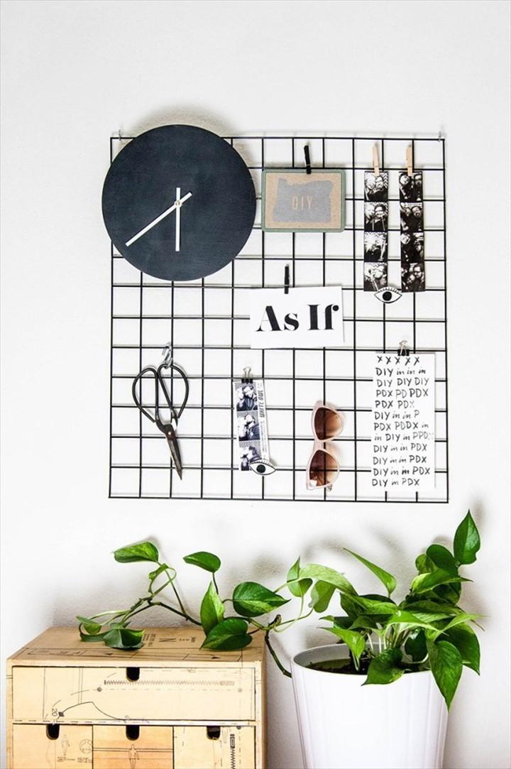 DIY Metal Wall Grid