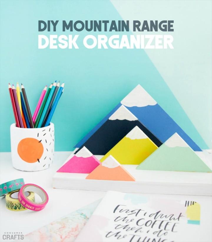 DIY Mountain Range Desk Organizer