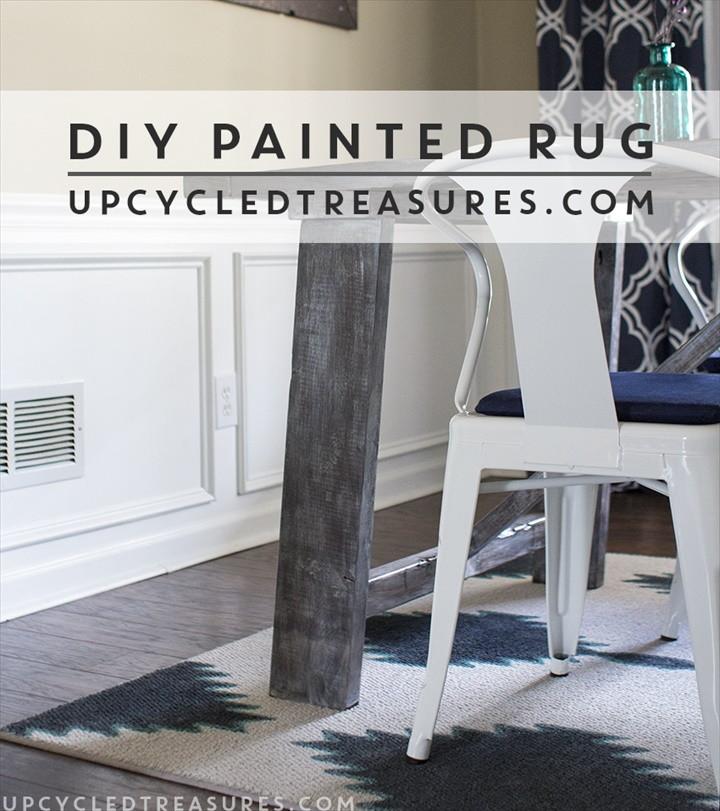 DIY Painted Rug Inspired by West Elm