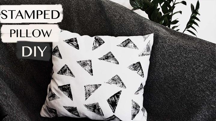 DIY Stamped Pillow